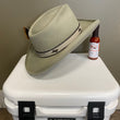 Load image into Gallery viewer, Vintage Texas hatters "HI ROLLER" Beaver Hat with Texas Longhorn Hat Ban