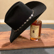 Load image into Gallery viewer, Stetson Hat Black Western with Small Buffalo Nickel Leather Band