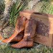 Load image into Gallery viewer, Vintage Handmade Lucchese Boots Ostritch in saddle Color