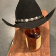 Load image into Gallery viewer, Stetson Hat Black Western with Small Buffalo Nickel Leather Band