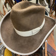 Load image into Gallery viewer, COKER WESTERN Hatters from Fort Worth Texas custom hat with light ribbon hat band and brim ribbon