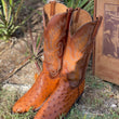Load image into Gallery viewer, Vintage Handmade Lucchese Boots Ostritch in saddle Color
