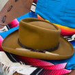 Load image into Gallery viewer, Vintage Texas hatters "HI ROLLER" Beaver Hat with horse hair hat band - color WHISKEY