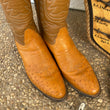 Load image into Gallery viewer, Vintage Tony Lama Ostritch boots in Peanut Color