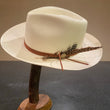 Load image into Gallery viewer, Stetson Tallahassee Straw Hat with Feather and Nickel Embellishments