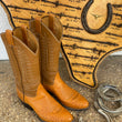 Load image into Gallery viewer, Vintage Tony Lama Ostritch boots in Peanut Color