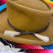 Load image into Gallery viewer, Vintage Texas hatters "HI ROLLER" Beaver Hat with horse hair hat band - color WHISKEY