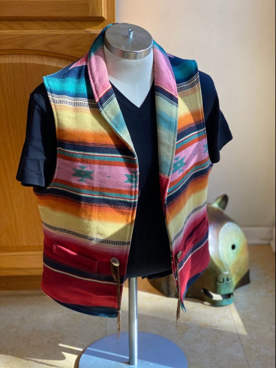 Rare Ralph Lauren Polo Southwestern Chimayo Vest pre RRL DOUBLE RL Made in USA L