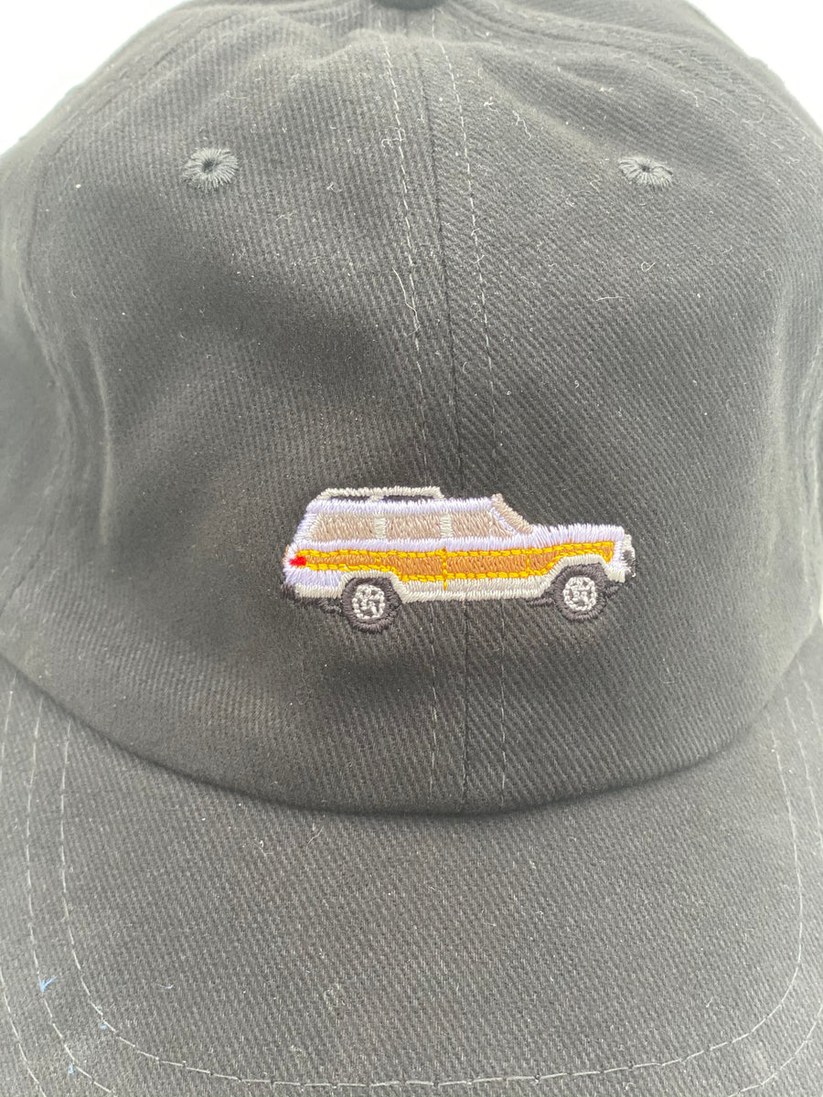 JEEP GRAND WHITE WAGONEER EMBROIDERED Baseball Cap-Black Cap