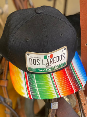 Dos Laredos Tamaulipas License Plate Colorful Sarape Baseball Snapback Hat