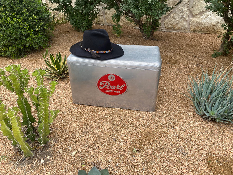 Vintage Pearl Beer XXX Camping Ice Chest - Aluminum