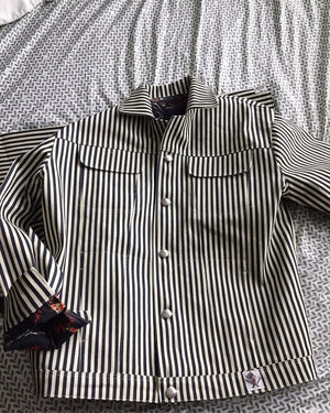"El blanco diablo" denim jacket pinstripe (rare)