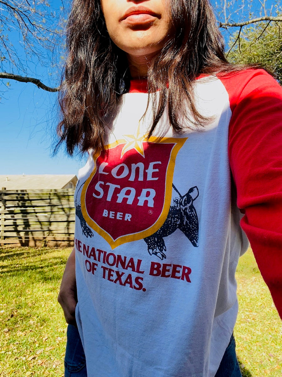 Vintage Lone Star Beer half sleeve shirt