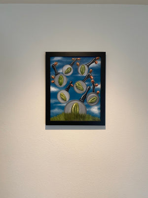 Framed "Sartenes y Nopales" Original Painting by Antonio Garcia