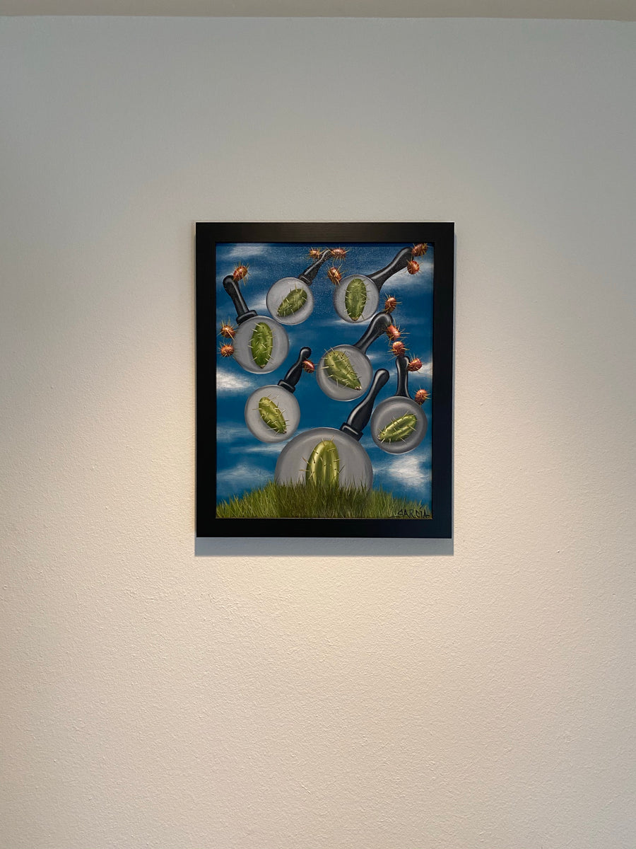 Framed "Sartenes y Nopales" Original Painting by Antonio Garcia