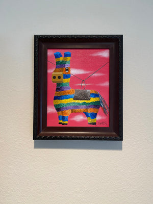 Framed "Pinata" Original Painting by Antonio Garcia