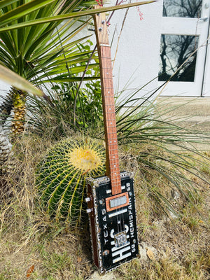 Teja Cigar Box Guitar with Vintage Texas 68 Plate HEMISPHERE
