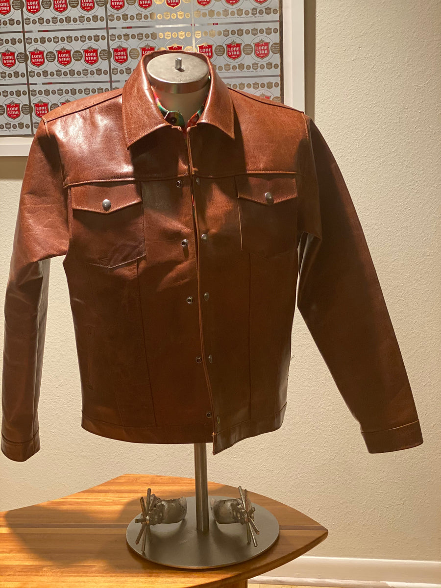 THE "TEQUILA ANEJO" LEATHER JACKET w/LINING and POCKETS