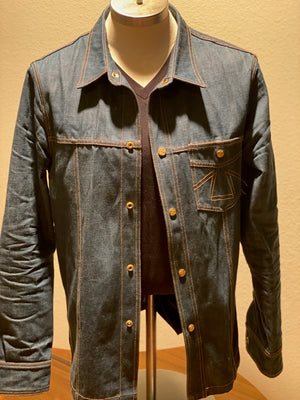 Eat Dust Denim Jacket - used and embellished with Dos Laredos Brand Patch