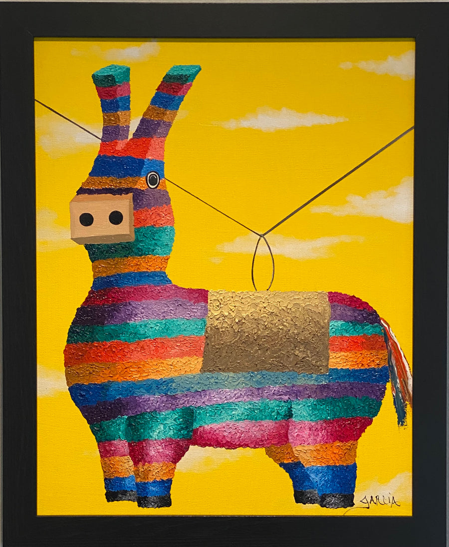 Framed "Pinata" Original Painting by Antonio Garcia