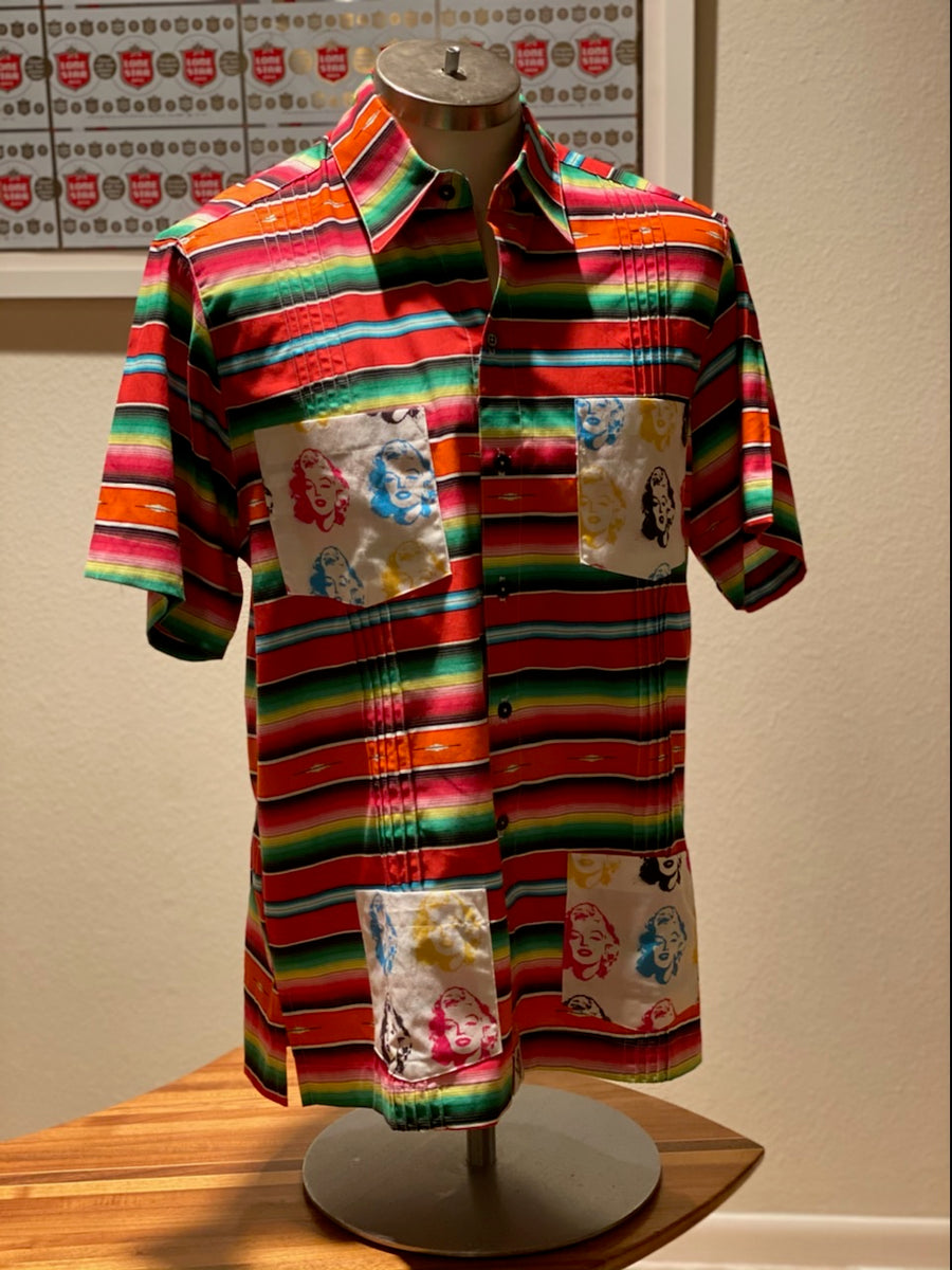 Sarape Cotton Print with Marilyn Monroe POP ART POCKETS AND ACCENTS
