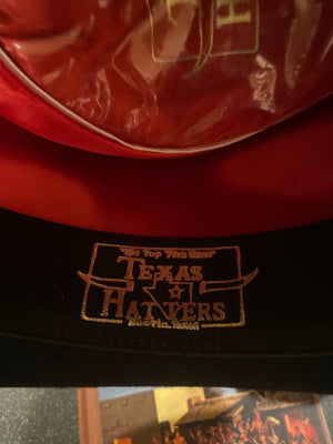 Vintage Texas hatters "HI ROLLER" Beaver Hat with feather hat band