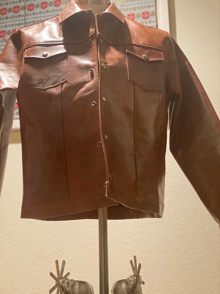 THE "TEQUILA ANEJO" LEATHER JACKET w/LINING and POCKETS