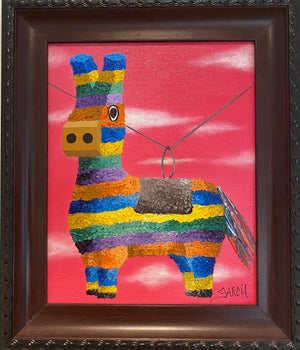 Framed "Pinata" Original Painting by Antonio Garcia