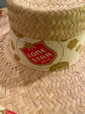 Lone Star Beer Straw Hat MEDIUM
