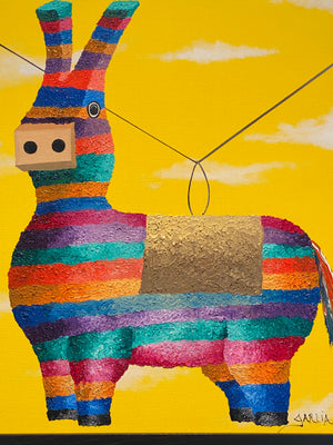Framed "Pinata" Original Painting by Antonio Garcia