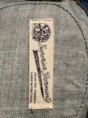 Eat Dust Denim Jacket - used and embellished with Dos Laredos Brand Patch